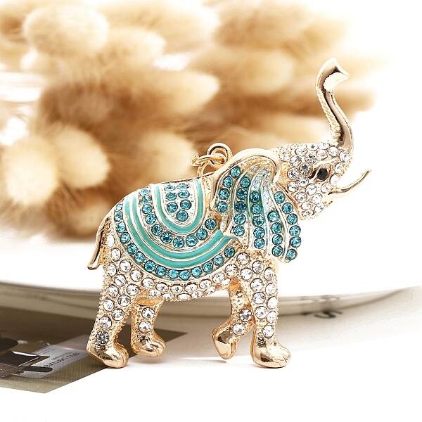 Alloy Rhinestone Keychain