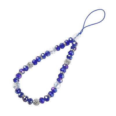 Rondelle Glass & Polymer Clay Rhinestone Beads Phone Hand Strap Chains