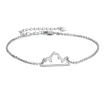 Sterling Silver Mountains Charm Bracelet