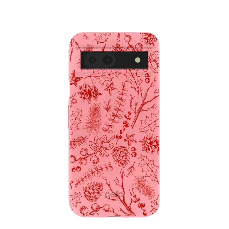 Bubblegum Pink Festive Forest Google Pixel 8a Case