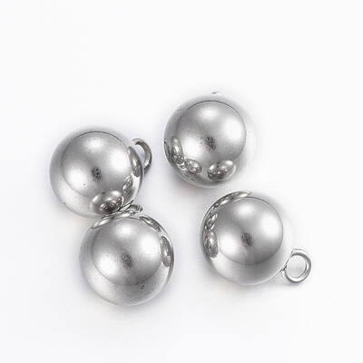 Tarnish Resistant 304 Stainless Steel Sphere Charms