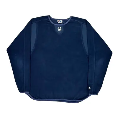 New York Yankees Majestic Mlb Fleece - 3XL Navy Polyester