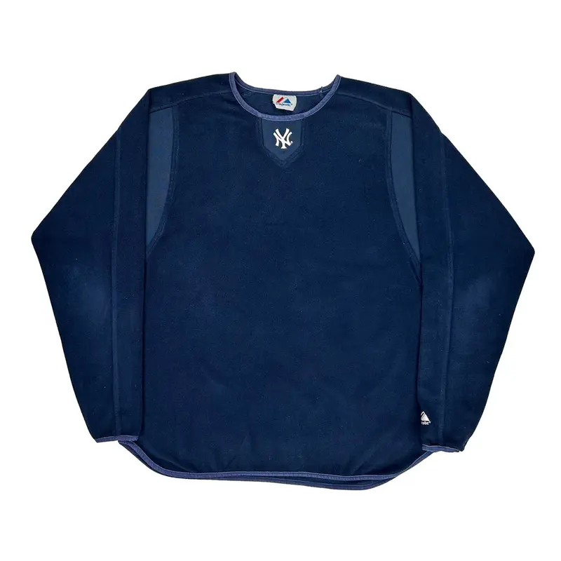 New York Yankees Majestic Mlb Fleece - 3XL Navy Polyester