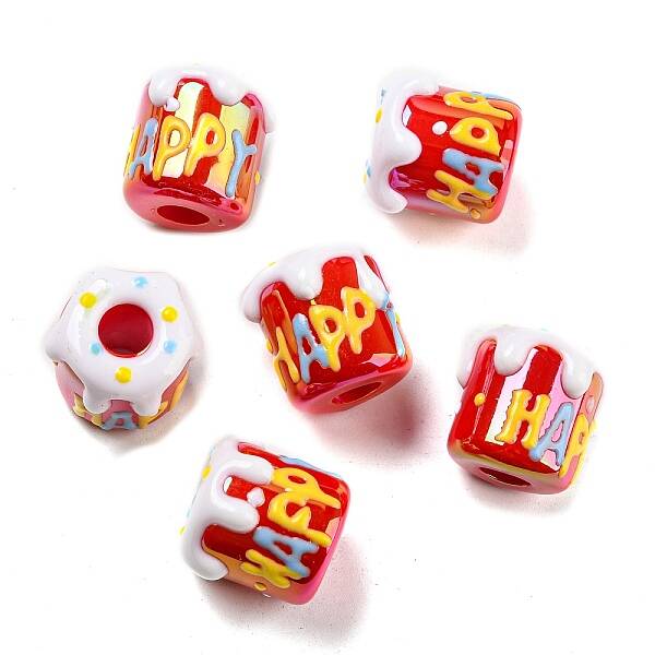 Opaque Acrylic European Beads
