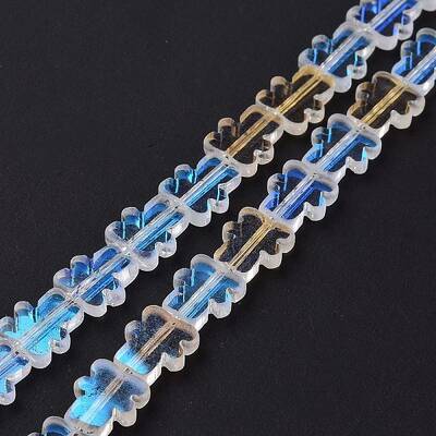 Transparent Electroplate Glass Beads Strands