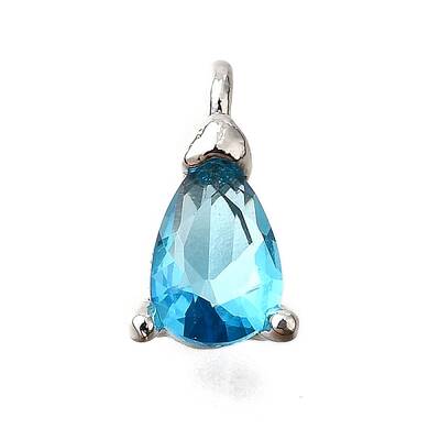 Brass Micro Pave Cubic Zirconia Pendants