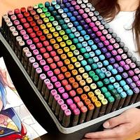 Art Painting Pen Set with Base, 36pcs/set Dual-tip Markers with Comfort Grip, Professional Art Supplies for Student Teacher O...