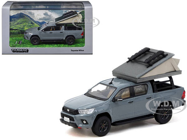 Toyota Hilux Pickup Truck RHD (Right Hand Drive) Gray with Camping Equipment \