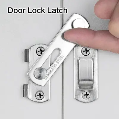 Stainless Steel Barn Door Lock Latches, Flip Door Lock Latch Security Lock, Sliding Wine Cabinet Closet Door Latches, Heavy D...