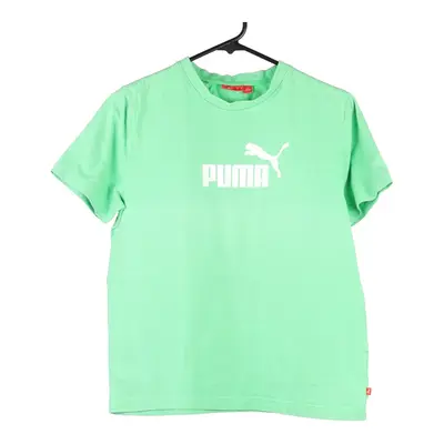 Age 11-12 Puma T-Shirt - XL Green Cotton