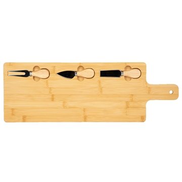 25 Custom Long Charcuterie Board w/ Utensils - Bamboo & Magnetic