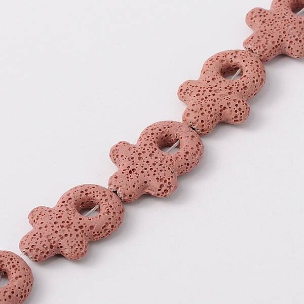 Synthetic Lava Rock Bead Strands