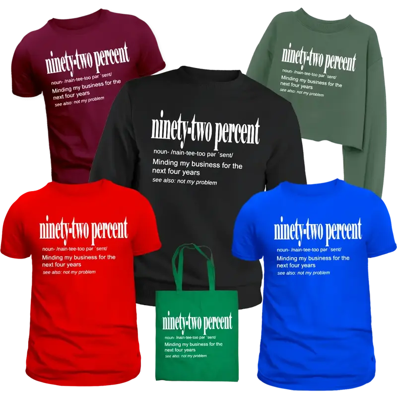 Ninety Two Percent White Mockups Screen Print Transfer