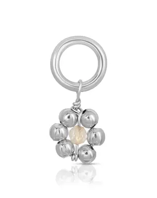 Flowercita April Quartz Charm | Metal Color: Silver