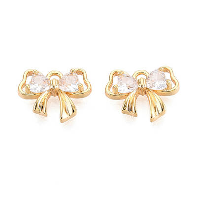 Brass Micro Pave Cubic Zirconia Charms