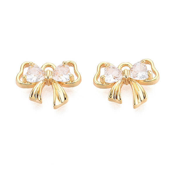 Brass Micro Pave Cubic Zirconia Charms