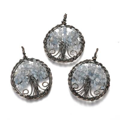 Natural Aquamarine Gemstone Pendants