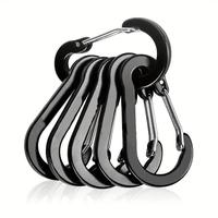 Metal Carabiner Clip, 6 Counts/set Multifunctional Outdoor Camping Hiking Climbing Buckle, Tents Accessories for Outdoor Acti...