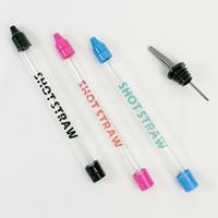 Portable Shot Holder Straw for Drinking,Drinkware Accessories for Home Kitchen,Leak Proof Drink Straw With Pourer Spout for B...