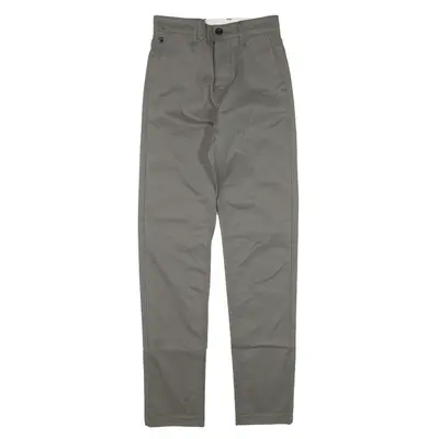 G-STAR Bronston Chino Trousers Grey Slim Straight Womens W24 L32