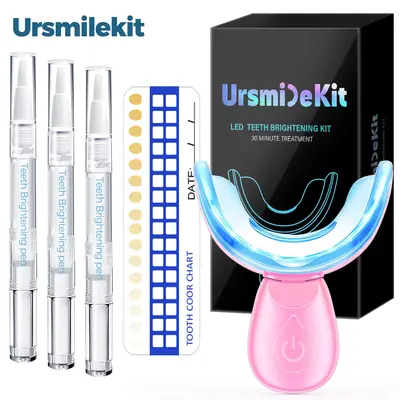 16 LED Oral Teeth Brightening Kit, Rechargeable Whitening Tool with 3 Teeth Brighten Gel for Sensitive Gum, Remove Stains fro...