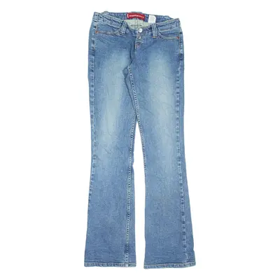 LEVI'S 520 Super Low Cut Womens Jeans Blue Slim Bootcut Stone Wash W28 L34