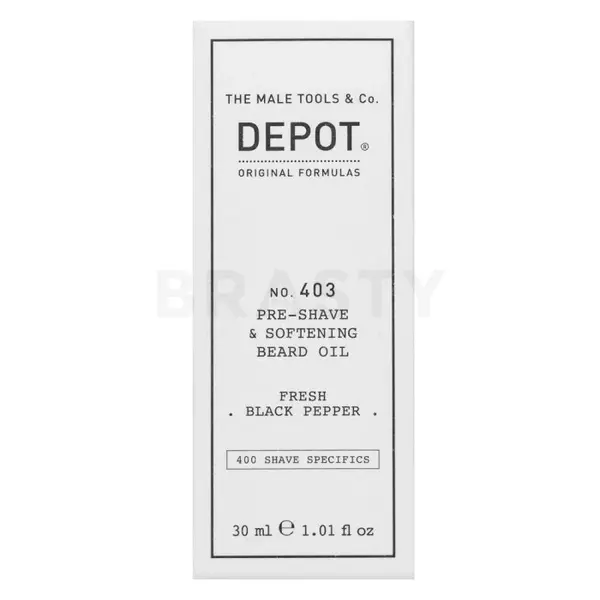 Depot No. 403 Olio pre-rasatura e ammorbidente per barba Fresh Black Pepper 30 ml