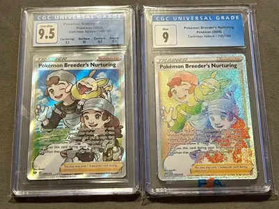 CGC Darkness Ablaze Pokémon Breeder's Nurturing Slab Duo