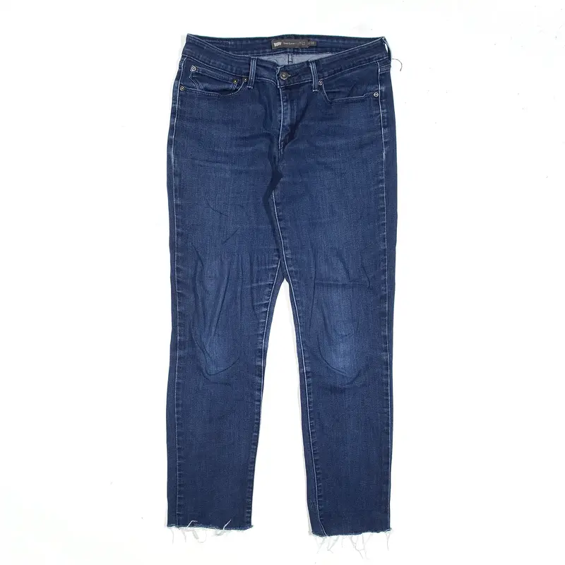 LEVI'S Mid Rise Blue Denim Slim Straight Jeans Womens W30 L27