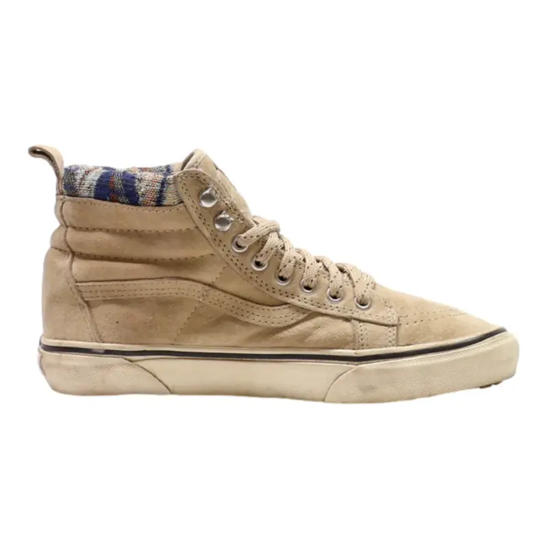 VANS High Top Trainers Brown Leather Mens UK 6