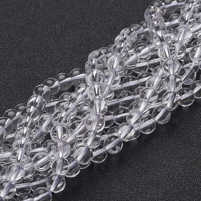 Synthetic Quartz Crystal Beads Strands