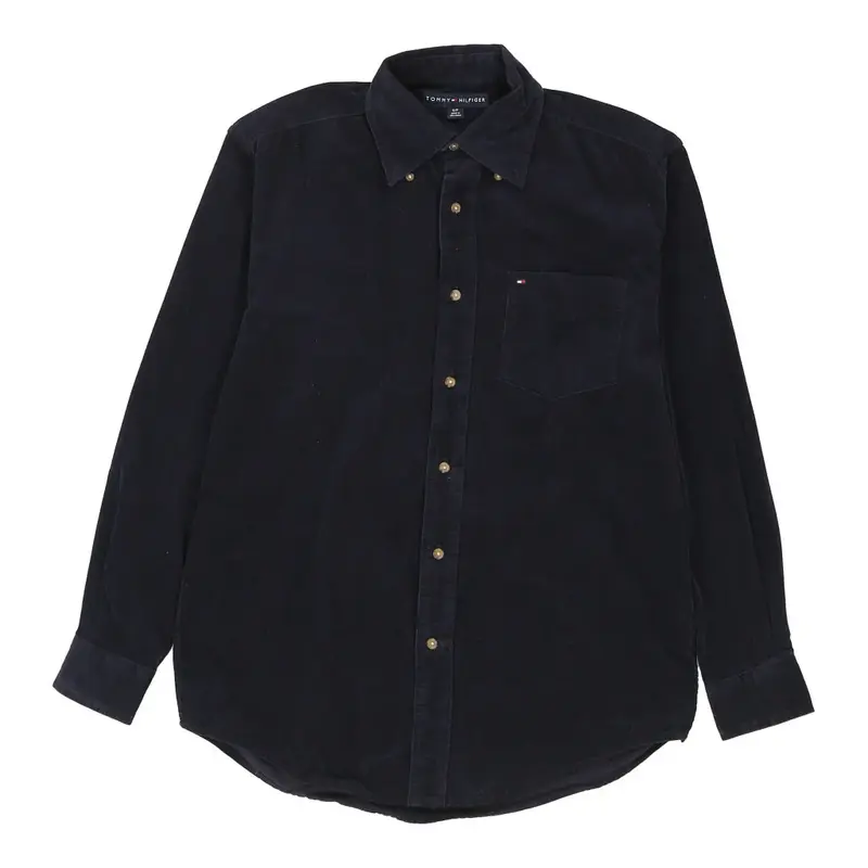 Tommy Hilfiger Cord Shirt - Small Navy Cotton