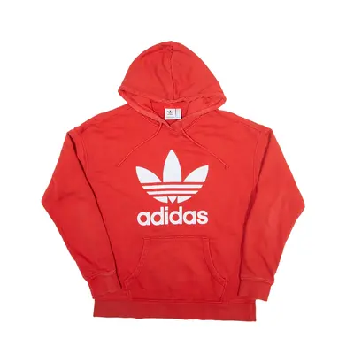 ADIDAS 2019 Hoodie Red Pullover Womens UK 10