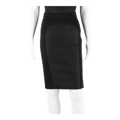 KAREN MILLEN Knee Length Pencil Skirt Black Womens UK 6