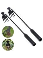 Garden Weed Pulling Tool Uprooting Weeding Tool, 4 Teeth Weed Puller Tool Manganese Steel Garden Weeder Tool for Vegetable Ga...