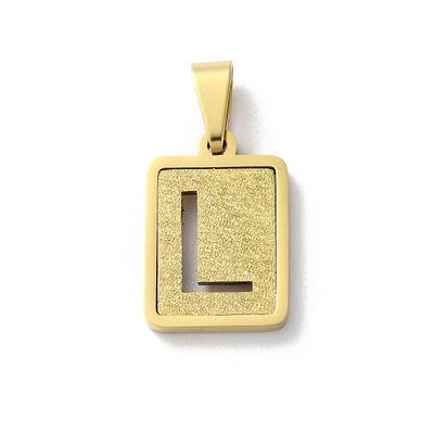 304 Stainless Steel Alphabet Pendants