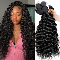 [Ashine] Brazilian Virgin Black Natural Hair Bundles 100% Human Hair Wigs Double Weft Raw Hair Bundles Deals Full And Thick C...