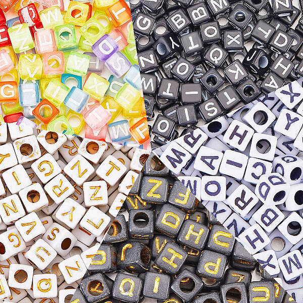 5 Styles Transparent & Opaque Acrylic Beads