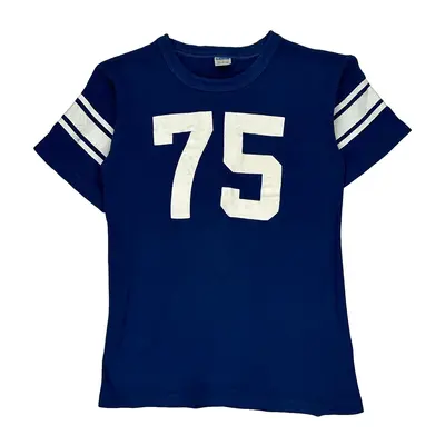 1970'S Champion T-Shirt - Medium Blue Cotton