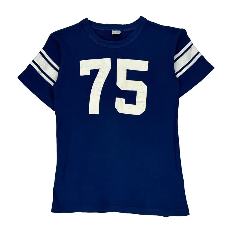 1970'S Champion T-Shirt - Medium Blue Cotton