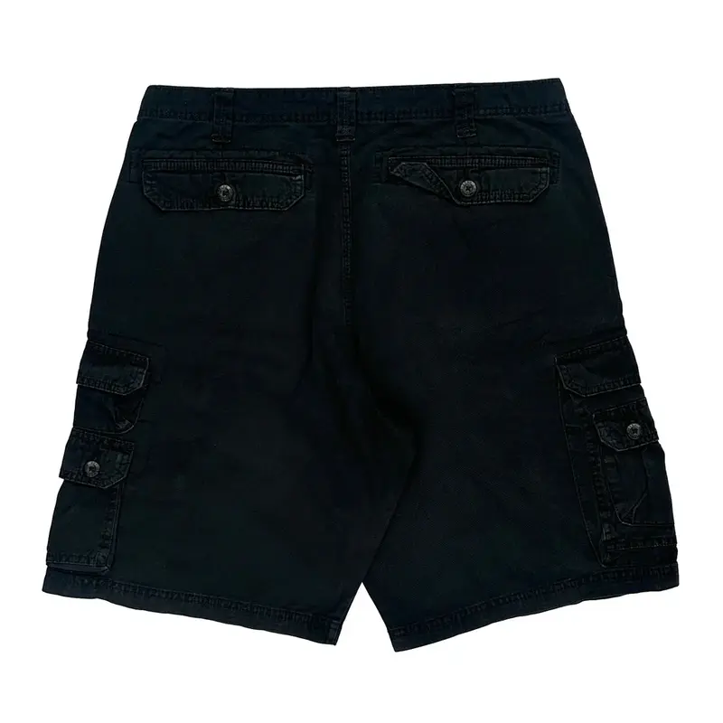 Lee Cargo Shorts - 36W 11L Black Cotton | Size: 36″ waist