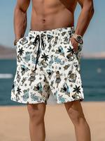 Men's All Over Print Beach Shorts, Loose Casual Comfy Swim Shorts for Summer, Men's Shorts for Beach Outdoor Vacation, Clothi...