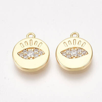 Brass Cubic Zirconia Charms