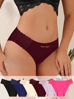Seamless Sexy High Cut Underwear Floral Lace Panty Breathable Invisible Bikini Brief Woman Low Rise Comfort Sexy Lingerie Kni...