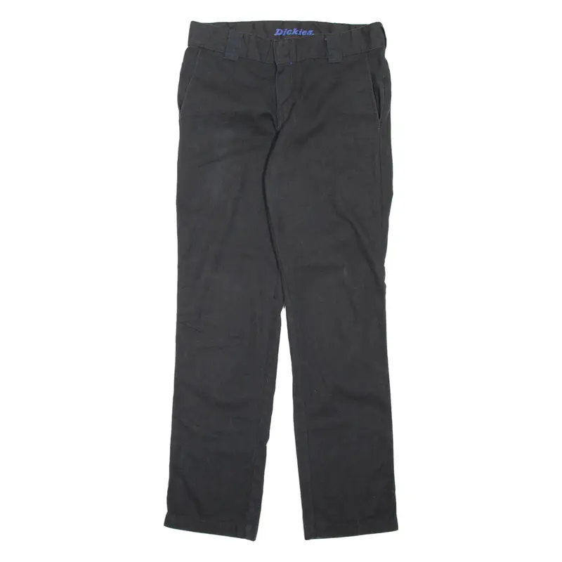 DICKIES Workwear Womens Trousers Black Slim Tapered W32 L31