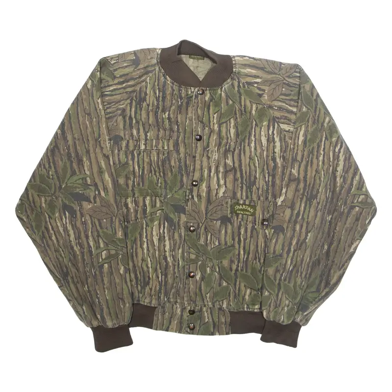 SPARTAN Realtree Mens Bomber Jacket Green L