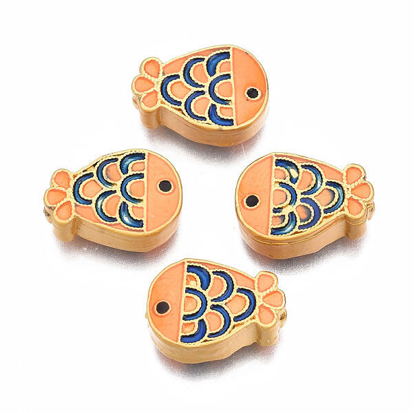 Rack Plating Alloy Enamel Beads