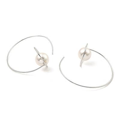 Rhodium Plated 925 Sterling Silver Dangle Earrings