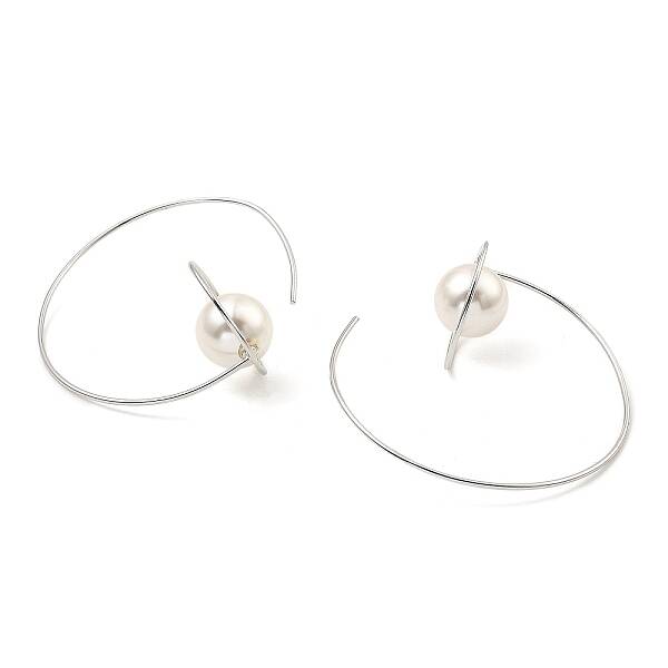 Rhodium Plated 925 Sterling Silver Dangle Earrings