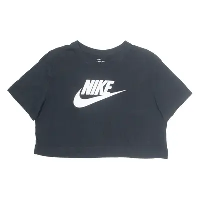 NIKE Crop Womens T-Shirt Black M